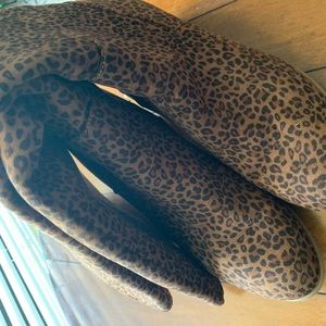 Cheetah print knee high boots